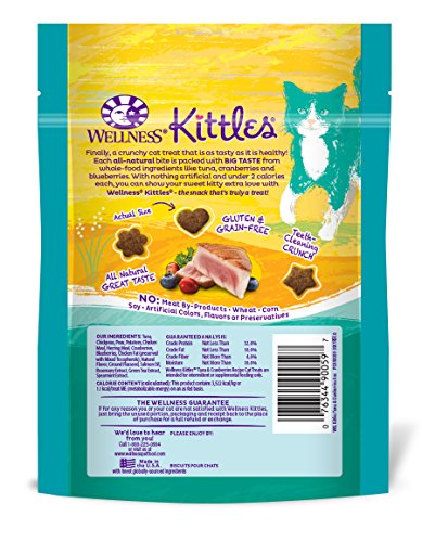 Wellness Kittles Cat Treat Value Pack - Tuna & Cranberries Flavor - 6 oz Each (4 Pack)