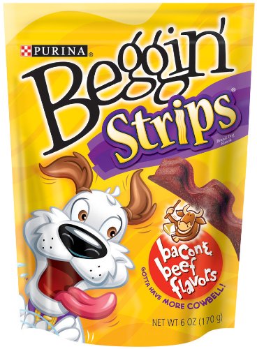 Beggin' Strips Dog Treats, Bacon and Beef Flavor, 6 Oz Pouch