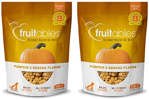 Fruitables Baked Dog Treats Pumpkin & Banana Flavor (2 Pack) 7 oz Each