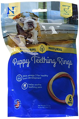 N-Bone Puppy Teething Rings Variety Pack - (6 Pack) Pumpkin Flavor and (6 Pack) Chicken Flavor