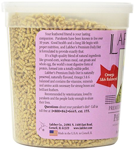 Lafeber Company Parakeet Pellets Premium Daily Diet Pet Food, 1.25-Pound