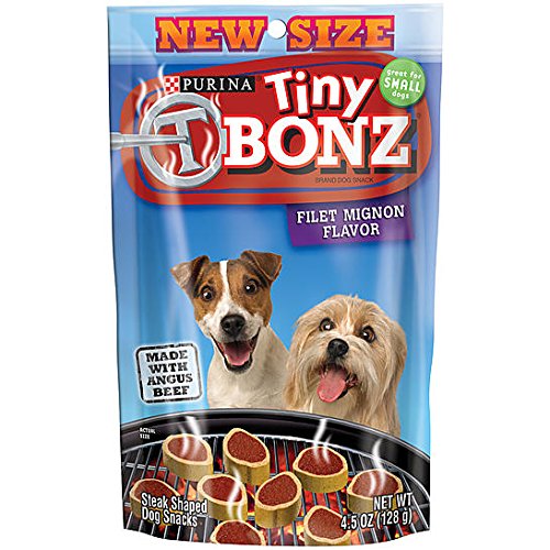 Tiny T Bonz Filet Mignon Flavor Dog Pet Snacks, 4.5-ounce, 3-pack