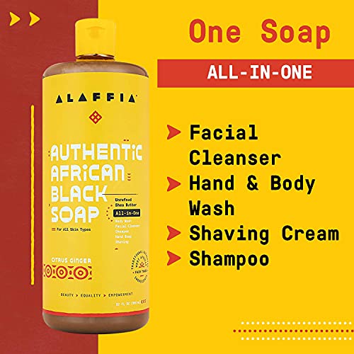 Alaffia Authentic African Black Soap All-in-One, 16 ounce Variation