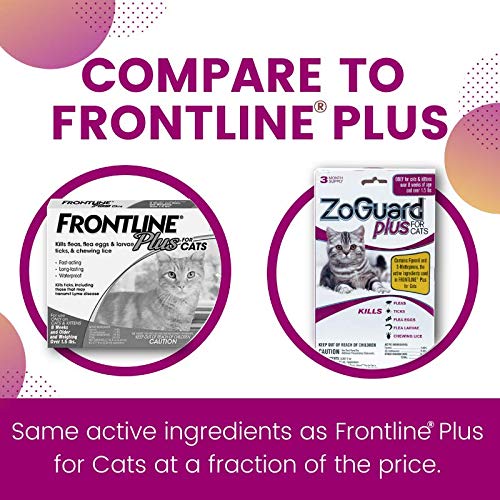 ZoGuard Plus Flea and Tick Prevention for Cats, Over 1.5 lbs
