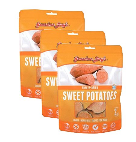 Grandma Lucy's Freeze-Dried Sweet Potato Pet Treats - 2oz Bag (2oz x 3)