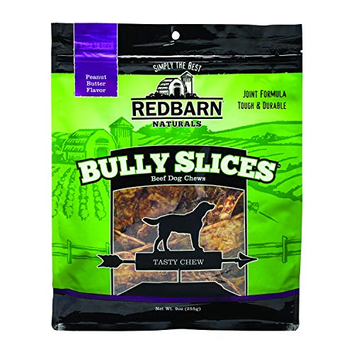 Red Barn Naturals Bully Slices Beef Dog Chews, Peanut Butter, 9 Ounce, 3 Pack
