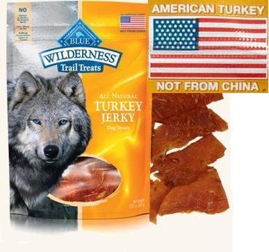Blue Buffalo Wilderness Turkey Grain Free Dog Jerky Treats - Made in USA - 1 to 4 Bags
