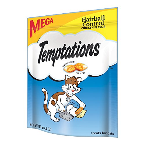 TEMPTATIONS Functional Treats for Cats Hairball Control Chicken Flavor 4.9 Ounces by Temptations