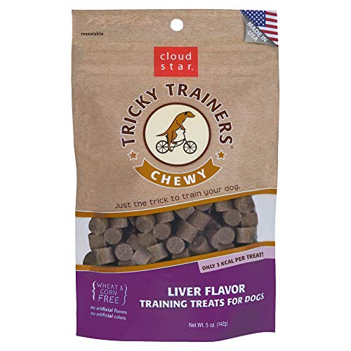 Cloud Star Chewy Liver Tricky Trainers Dog Treats for Training, 5 oz Bag