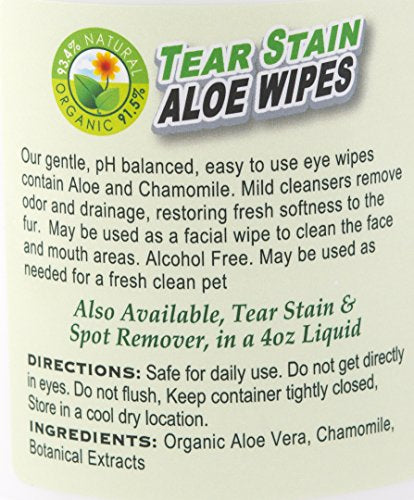Espree Tear Stain Wipes, 60 Count