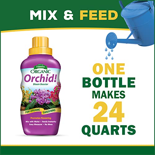 Espoma Organic Orchid Soil Mix 4qt Bag and Orchid! Liquid Plant Food Concentrate 8oz Bottle. Use for All Orchids - for Organic Gardening - Combo Pack