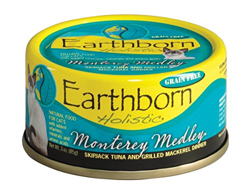 Earthborn Holistic Grain Free Cat Food in 2 Flavors: (5) Harbor Harvest and (5) Monterey Medley (10 Cans Total, 3 Ounces Each)