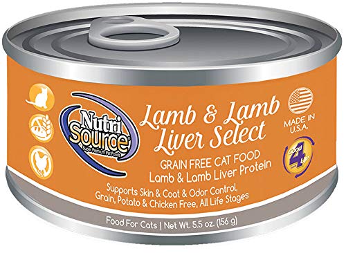 Nutri Source Grain Free Lamb & Lamb Liver Select Canned Cat Food 12/5.5 oz Case