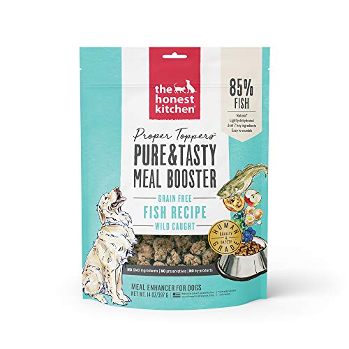 The Honest Kitchen Proper Toppers: Natural Human Grade Dehydrated Grain Free Dog Superfood - Wild Caught Fish 14 oz