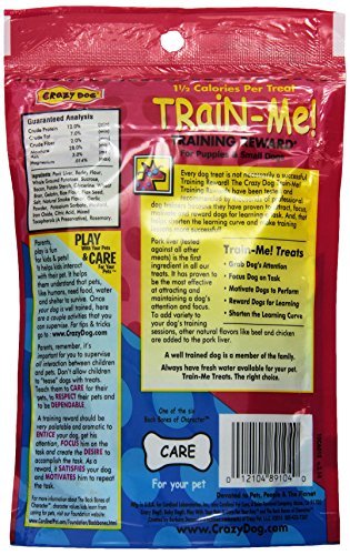 Crazy Dog Train-Me! Training Reward Mini Dog Treats, Bacon Mini - 2 Pack