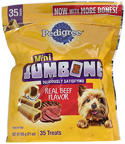 Pedigree Jumbone Mini Bones Dog Treats, 25 mini bones