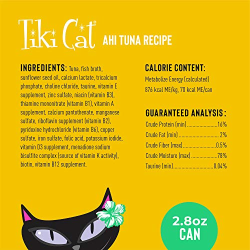 Tiki Cat Grill Grain-Free, Low-Carbohydrate Wet Food with Whole Seafood in Broth for Adult Cats & Kittens