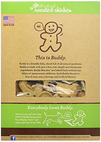 BUDDY BISCUITS Grain Free Oven Baked Buddy Biscuits Dog Treats, Rotisserie Chicken, 28-Ounce