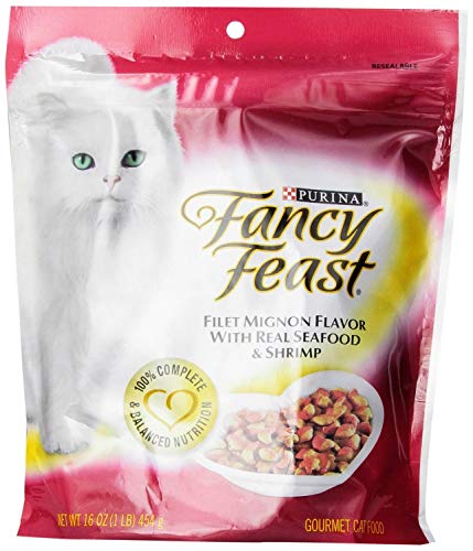 Purina Fancy Feast Gourmet Cat Food, Filet Mignon Flavor with Real Seafood & Shrimp, 16 oz. - Pack of 2