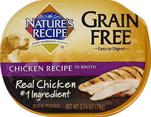 Nature's Recipe Wet Dog Food, Chicken in Broth Recipe, 2.75 Ounce Cup, Grain Free