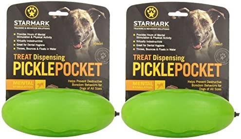 Starmark Treat Dispensing Pickle Pocket for Dogs (2 Pack)
