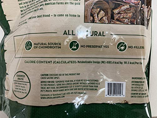 AMERICAN FARM'S Smoked Pig Ears for Dogs 20 Count