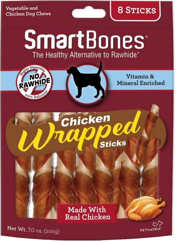 SmartBones Chicken Wrapped Sticks Dog Chews Chicken 24ct (3 x 8ct)