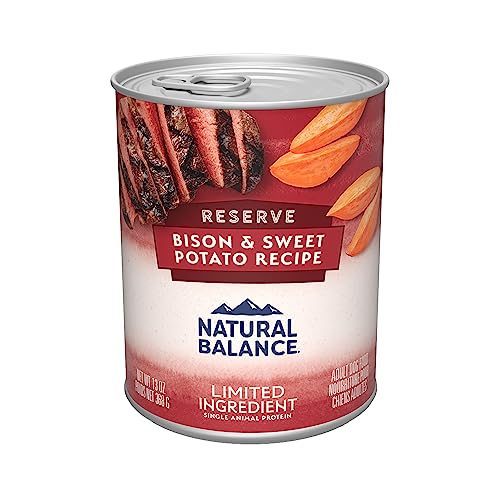 Natural Balance Limited Ingredient Diet Adult Grain-Free Canned Dog Food, Protein Options Include Duck, Venison, Bison, Salmon or Chicken,13 Ounce Cans, (Pack of 12)