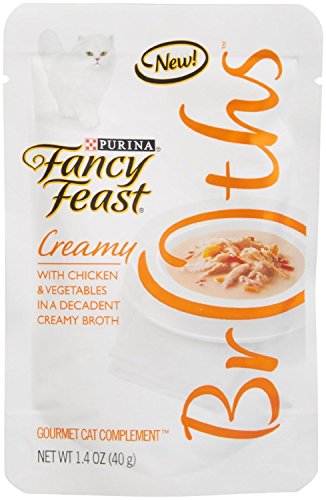 Fancy Feast Broth for Cats Creamy Chicken with Vegetables 1.4 Oz (Pack of 8)