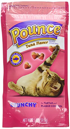 Pounce Tuna Flavored Cat Treat Crunchy Snack 2.1 oz (Pack of 2)