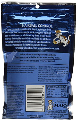 Temptations Hairball Control, Chicken (Pack of 6)