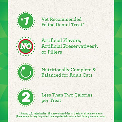 FELINE GREENIES Natural Dental Care Cat Treats, Catnip Flavor, All bag sizes