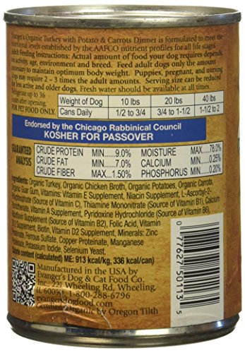 Evanger's Evanger's Organic Turkey/Potato Canned Dog Food Evanger's Organic Turkey/Potato Canned Food