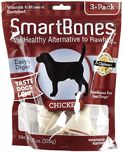 SmartBones Chicken & Vegetable Dog Chews Large - 6.5" Long - Dogs Over 40 Lbs (3 Pack) - Pack of 4