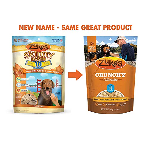 Zuke's Crunchy Naturals 10s Dog Treats, Pumpkin & Sweet Potato-2 Pack