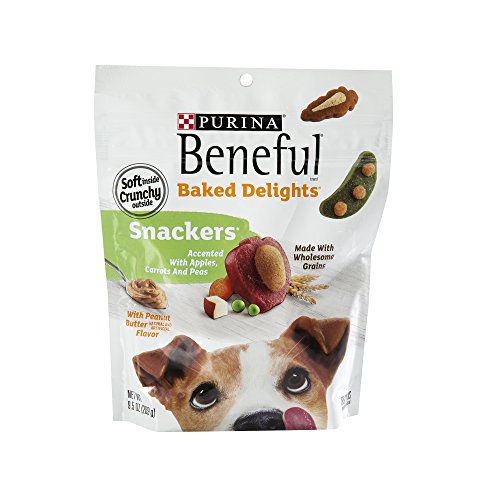 Purina Beneful Baked Delights Dog Snacks - Snackers - Peanut Butter & Cheese Flavors - Net Wt. 9.5 OZ (269 g) Each - Pack of 2
