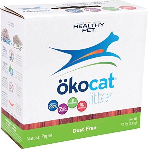 okocat Natural Dust-Free Paper Cat Litter, 5.1 Pound