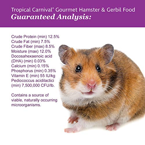 Tropical Carnival F.M. Brown's, Gourmet Hamster and Gerbil Food with Fruits, Veggies, Seeds, and Grains, Vitamin-Nutrient Fortified Daily Diet