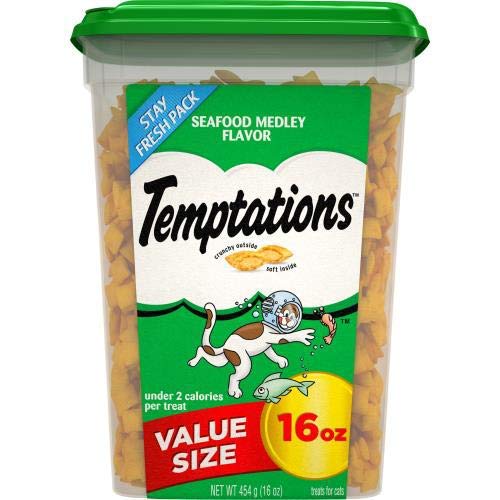 Whiskas Temptations 16 Oz. Seafood Medley Cat Treat (Pack of 2)