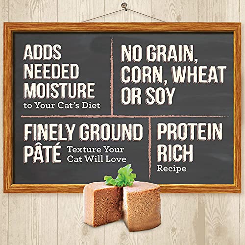 Merrick Purrfect Bistro Canned Cat Food, Rabbit Pâté Recipe, Grain Free Natural Cat Food with Added Vitamins & Minerals, for All Life Stages, 5.5 OZ Can (Pack of 12)