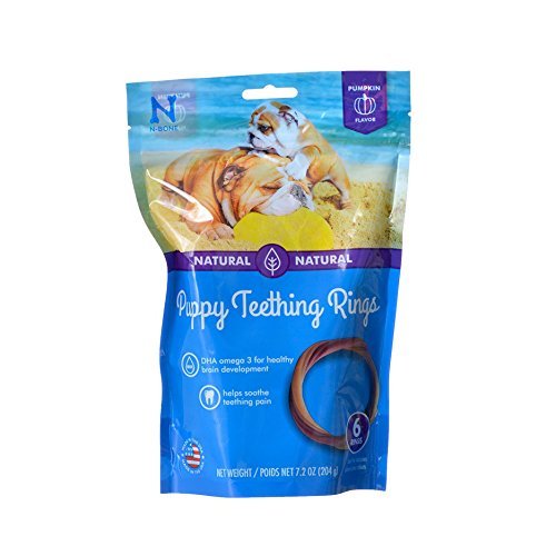 N-Bone Puppy Teething Rings Variety Pack - (6 Pack) Pumpkin Flavor and (6 Pack) Chicken Flavor