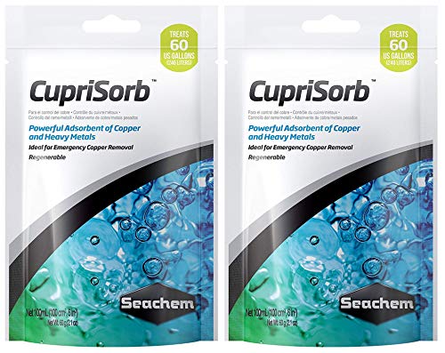 Seachem 2 Pack of Cuprisorb, 2.1 Ounces Each, Aquarium Water Treatment for Copper and Heavy Metal Remover