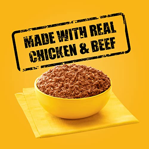 Pedigree Adult Canned Wet Dog Food Chopped Ground Dinner Combo with Chicken, Beef & Liver Flavor, 22 oz. Cans (Pack of 12)