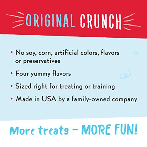 Charlee Bear Original Crunch Dog Treats with Cheese & Egg, 6 oz (6-pack) - Made in USA Training Treats for Dogs