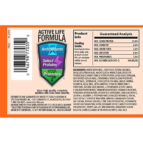 Tetra 77035 TetraFin Floating Variety Pellets, 1.87-Ounce, 370-ml