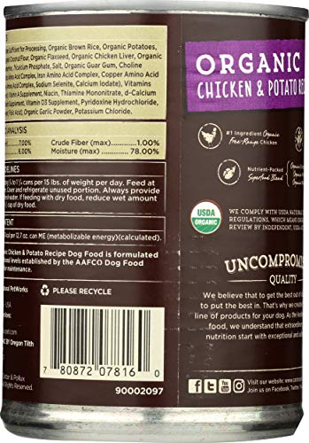 Organix, Organic Chicken & Potato, 12.7 oz, Canned Dog Food