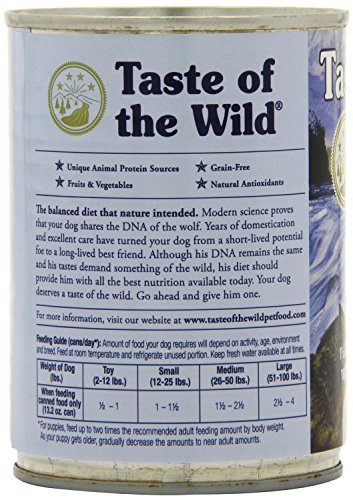 Taste of The Wild Canned Dog Food Variety Bundle - 12 Pack (3 Flavors, 13.2 oz Cans)