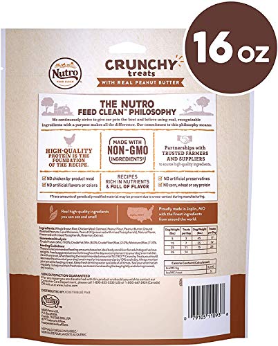 2 pack 100% Natural Crunchy Peanut Butter Treats 16 oz each =32oz