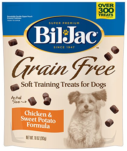 Bil Jac Grain Free Soft Training Treats for Dogs - Chicken and Sweet Potato Formula - 10 oz Packs