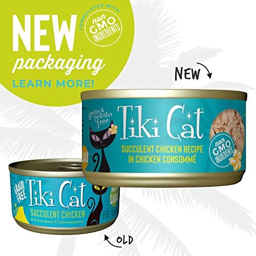 TIKI PETS Tiki Cat Luau Wet Food with Poultry or Fish in Consomme for Adult Cats & Kittens, Grain and Potato Free